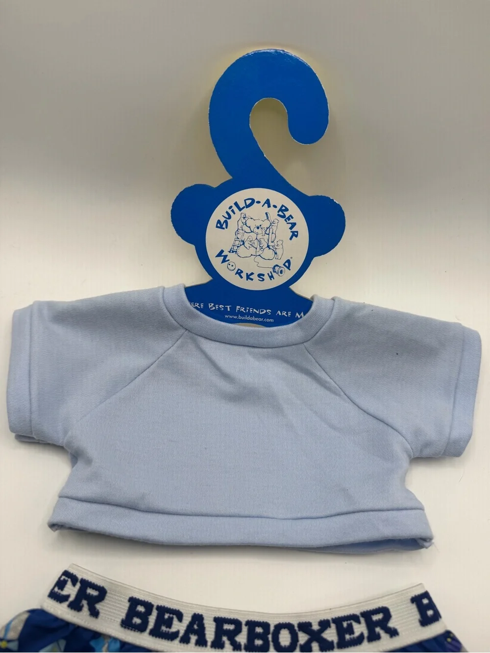 2000s Build-A-Bear Hanukkah Pajamas Printed Shorts Set Retired Stuffed Animal